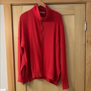 Free People Quarter-Zip Pullover Sweater